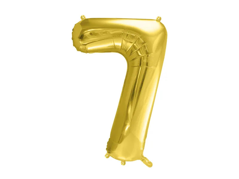 Balon foliowy Cyfra DUŻA 86cm, złoty, różne warianty (0-9)
