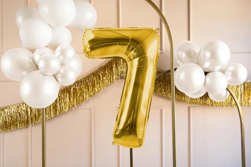 Balon foliowy Cyfra DUŻA 86cm, złoty, różne warianty (0-9)