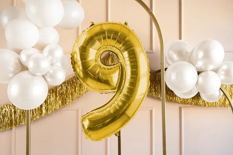 Balon foliowy Cyfra DUŻA 86cm, złoty, różne warianty (0-9)