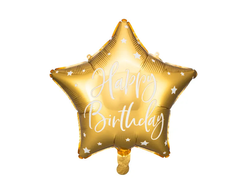 Zestaw bukiet balonów Happy Birthday na 70 urodziny biel i złoto