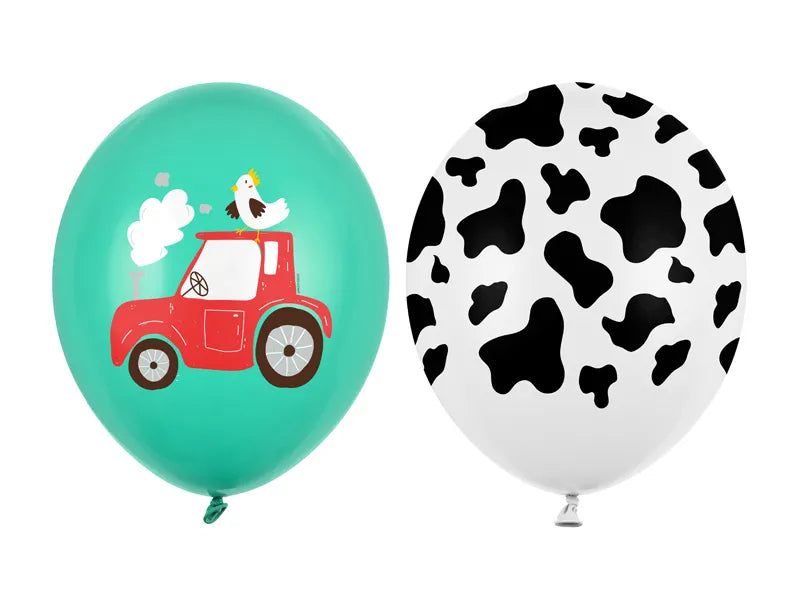 Balony z Helem w Pudełku Prezentowym – Dla Niemowlęcia w Kolorach Kontrastowych