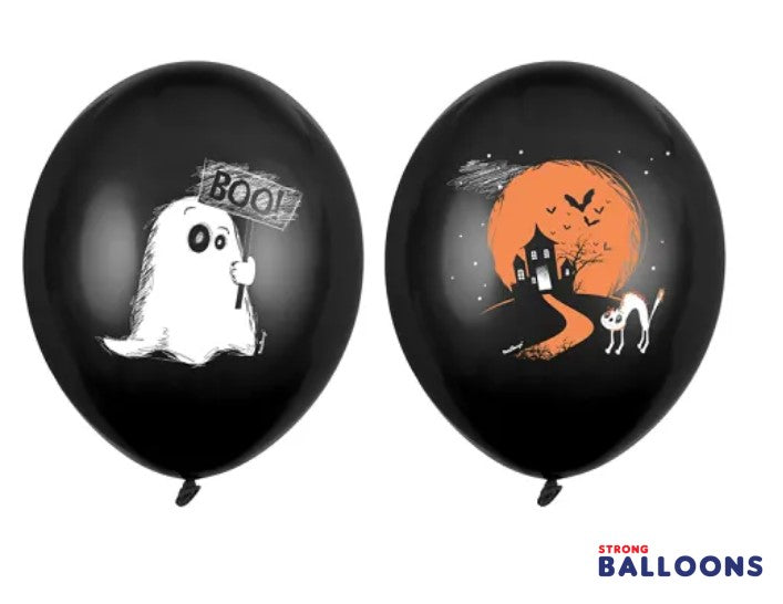 Balony z Helem w Pudełku Prezentowym – Halloween Duszek