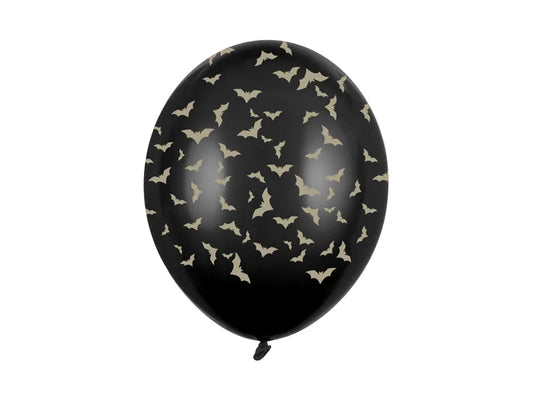 Balony z Helem w Pudełku Prezentowym – Nietoperze, Pastel Black