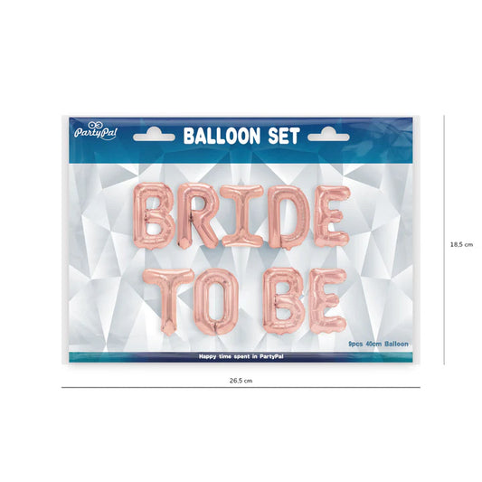 Balon foliowy napis Bride to be różowe złoto
