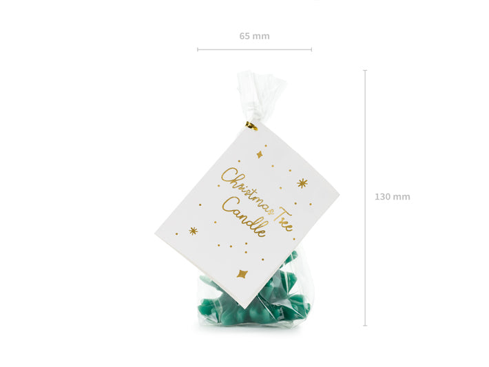 Świeca Choinka, 10 cm, ciemny zielony