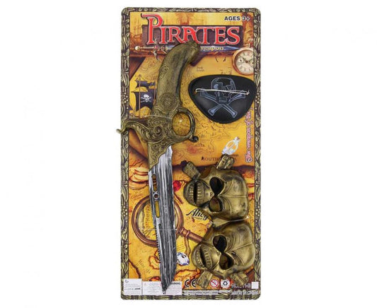 Zestaw Pirata (miecz, opaska na oko, okulary)