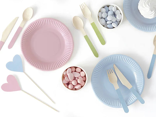 Sztućce drewniane, mix, 16cm 1op./6 zestawów