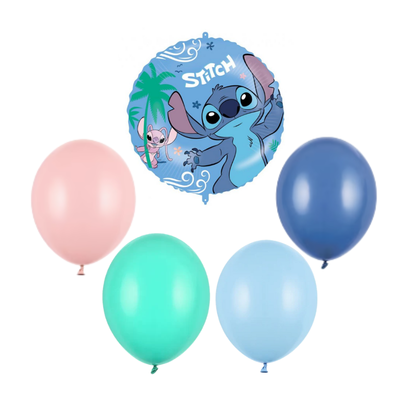 Zestaw bukiet balonów Stitch i Angel