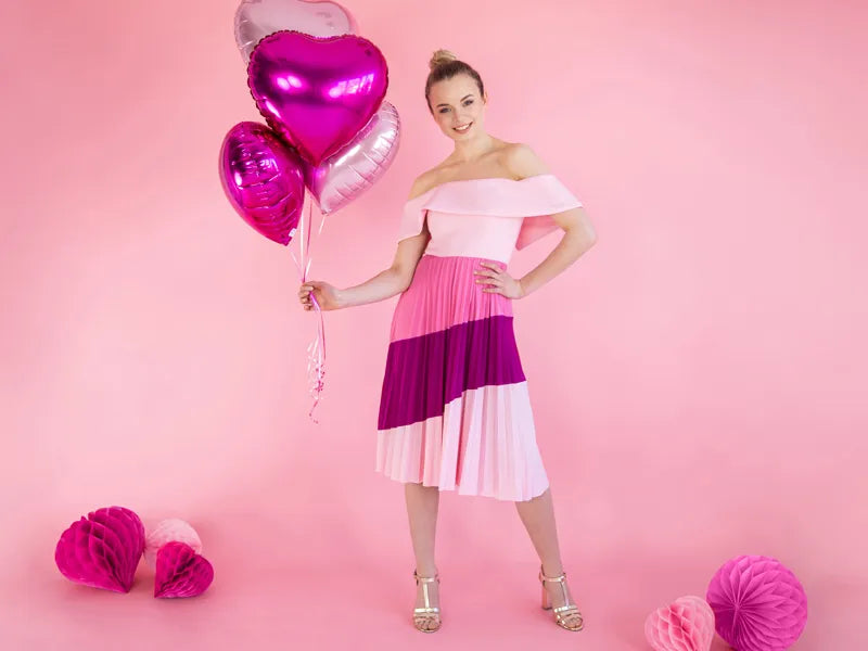Balon foliowy Serce, 35cm, jasny róż
