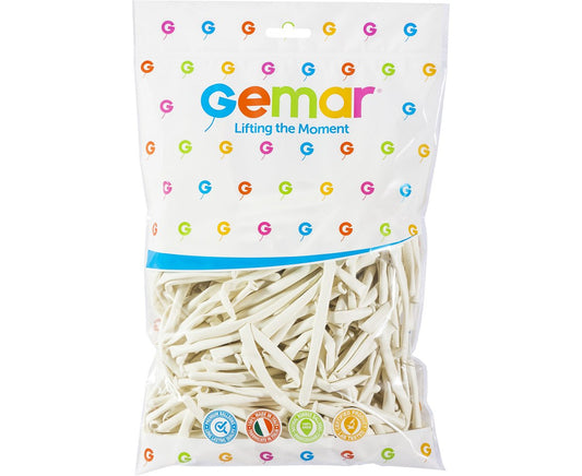 Balony rurki włoskie, typ 160, białe, 1op./100szt.