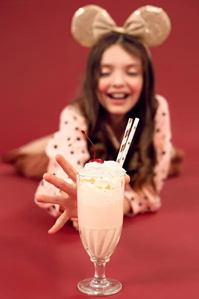 Słomki papierowe, jasne różowe złoto, 19.5cm: 1op./10szt.