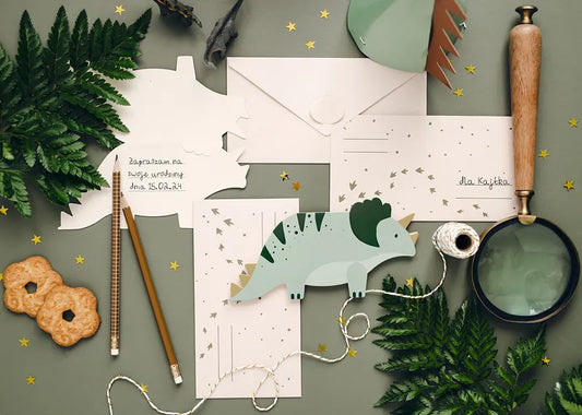 Zaproszenia Triceratops, mix: 1op./6szt.