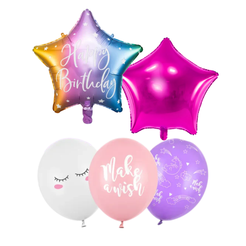 Zestaw bukiet balonów Happy Birthday Jednorożec