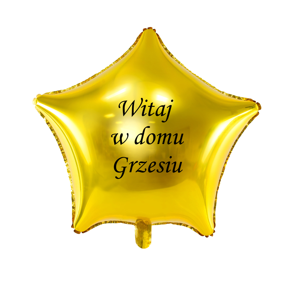 Balon personalizowany Witaj w domu z imieniem