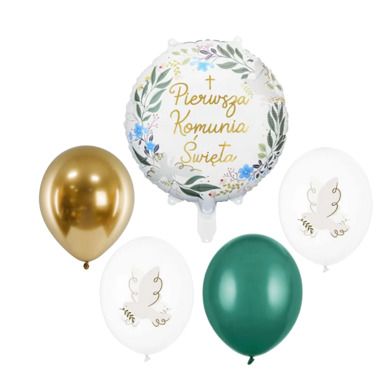 Bukiet balonowy na I Komunię Świętą