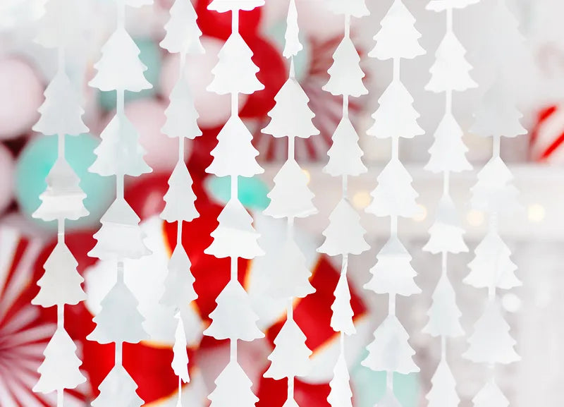 Kurtyna - Choinka, srebrny, 100x245cm, 1 szt.