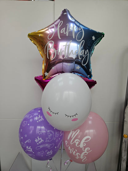Zestaw bukiet balonów Happy Birthday Jednorożec