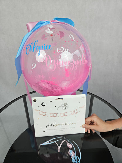 Balon do Gender Reveal z Proszkiem Holi – Chłopiec czy Dziewczynka? + PREZENT!
