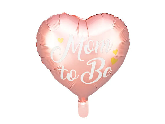 Balon foliowy Mom to Be, różowy 35cm