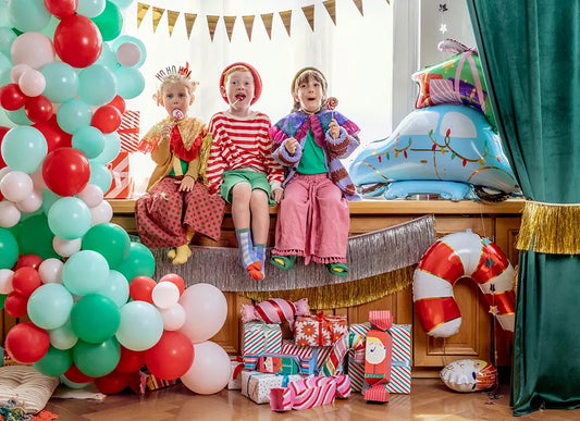 Stojący balon foliowy Świąteczne Auto, 102x100cm