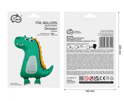 Balon foliowy Dinozaur rysunkowy, 70cm