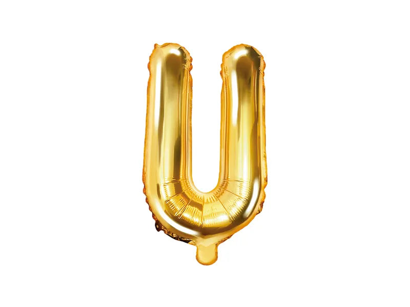 Balon foliowy Litera 35cm, złoty, różne warianty (A-Z)