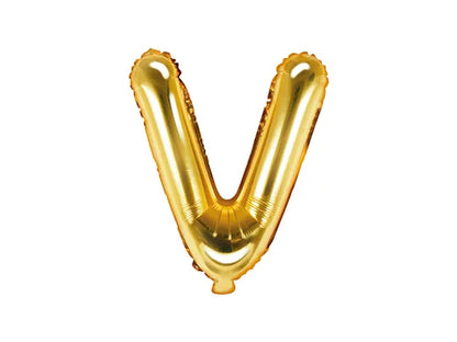 Balon foliowy Litera 35cm, złoty, różne warianty (A-Z)