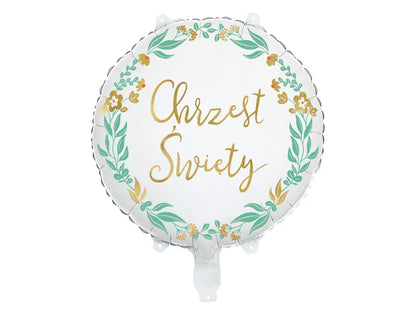 Balony z Helem w Pudełku Prezentowym – Chrzest Święty: Złoto i Błękit