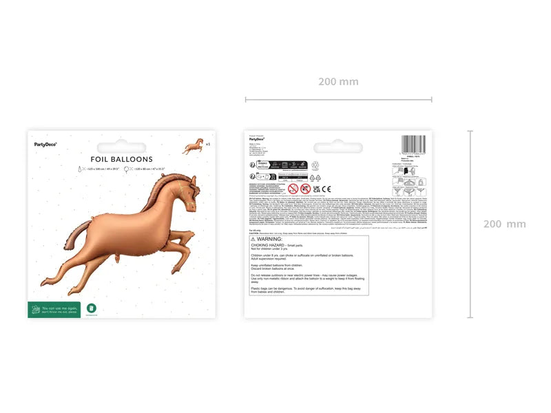 Balon foliowy Koń, 120x80cm (1 op. / 1 szt.)