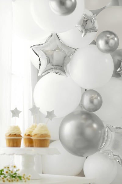 Balony Glossy 12cm, srebrny