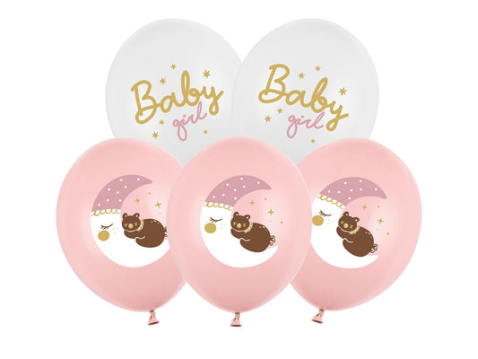 Balony 30 cm, Baby girl, mix: (1op./6szt.)