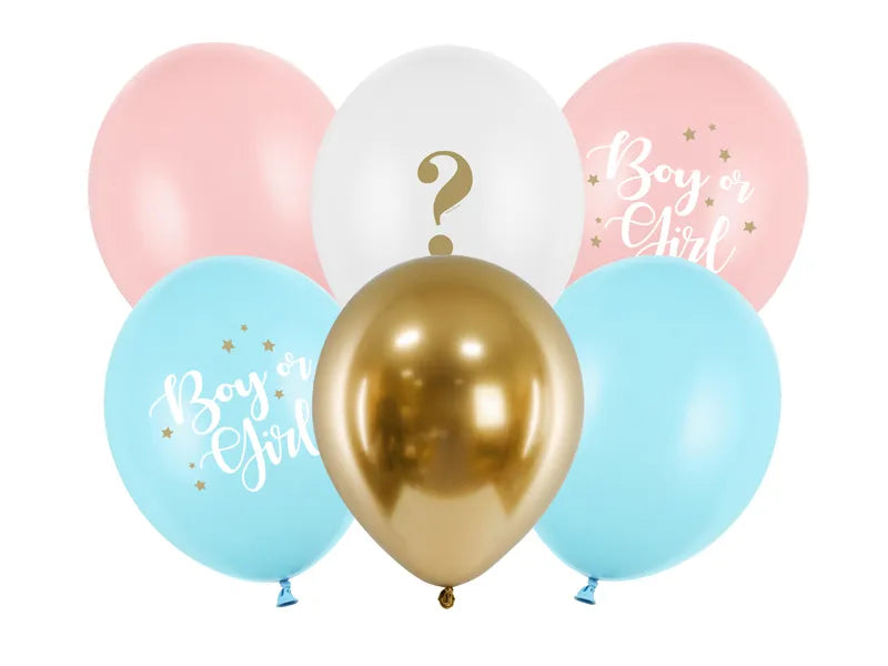 Balony 30cm, Boy or Girl, mix 1op./6szt.