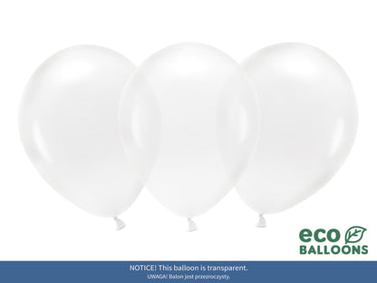 Balony Eco 30cm, Transparentny