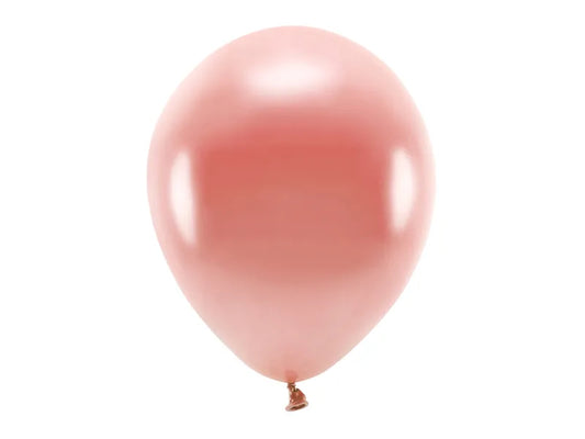 Balony Eco 30cm metalizowane, różowe złoto