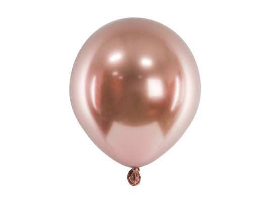 Balony Glossy 12cm, różowe złoto