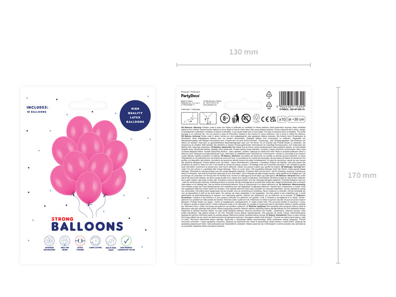 Balony Strong 30cm, Pastel Hot Pink