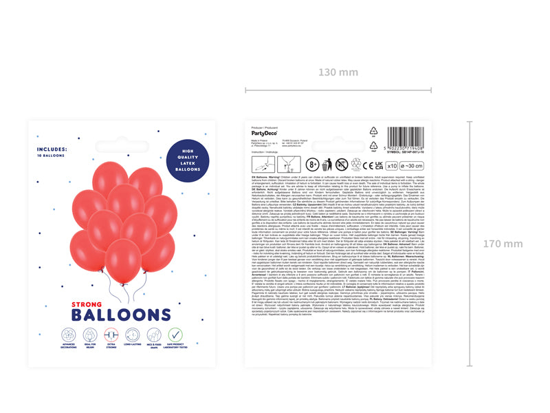 Balony Strong 30cm, Pastel Poppy Red