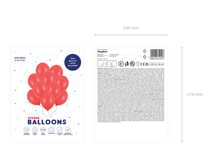 Balony Strong 30cm, Pastel Poppy Red