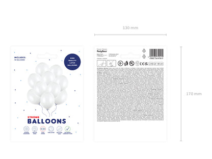 Balony Strong 30cm, Pastel Pure White