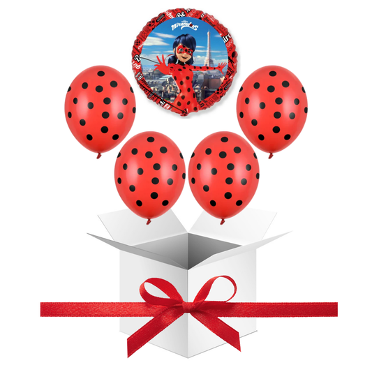 Balony z Helem w Pudełku Prezentowym – Biedronka Miraculous