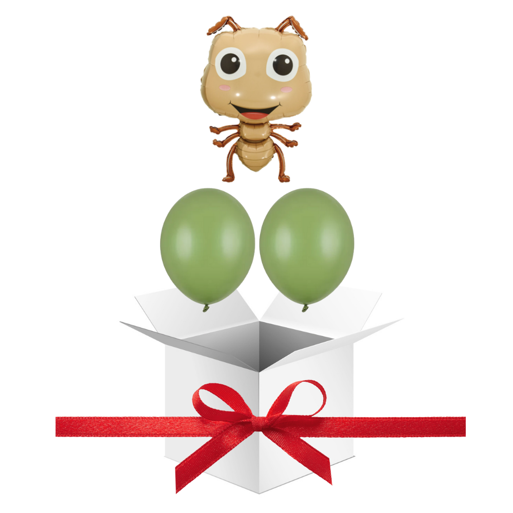 Balony z Helem w Pudełku Prezentowym – Mrówka