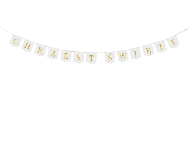 Baner Chrzest Święty, 2m, biały