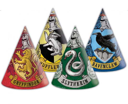 Czapeczki papierowe Harry Potter Hogwarts Houses gryffindor hufflepuf slytherin ravenclaw