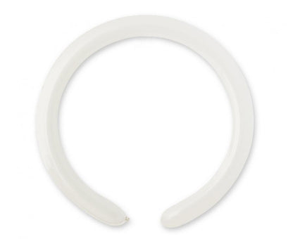Balony Rurki Włoskie D4 (5cm/2") kolor biały #001