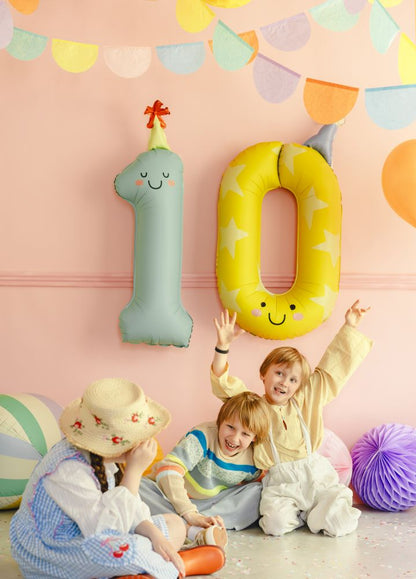 Balon foliowy Cyfra DUŻA 86cm z HELEM, Party, różne warianty (0-9)