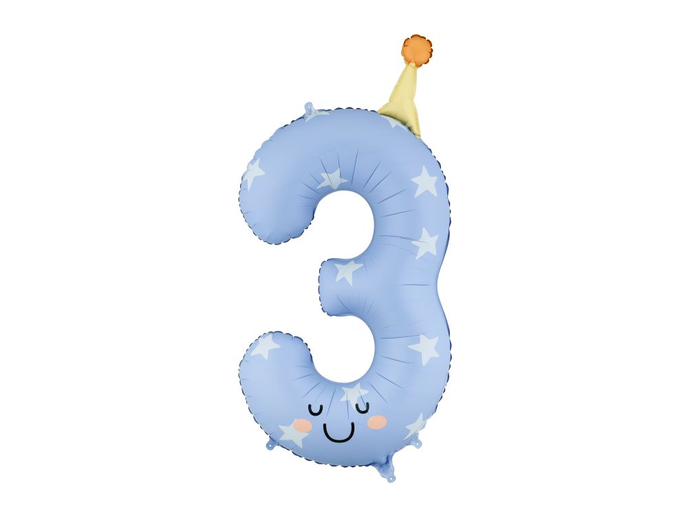 Balon foliowy Cyfra DUŻA 86cm z HELEM, Party, różne warianty (0-9)
