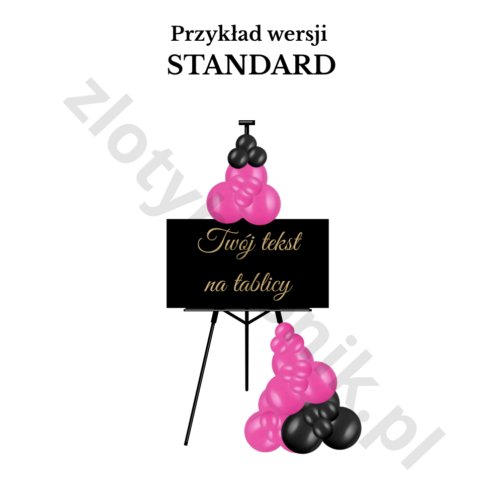 Girlanda balonowa na SZTALUDZE z personalizowaną tabliczką – Warszawa