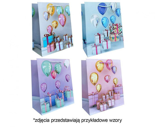 Torebka prezentowa Balony, prezenty 18x23x10cm 1 szt.