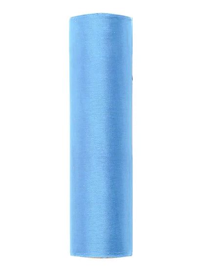 Organza Gładka, błękit, 0,16x 9m (1 szt. / 9 mb.)