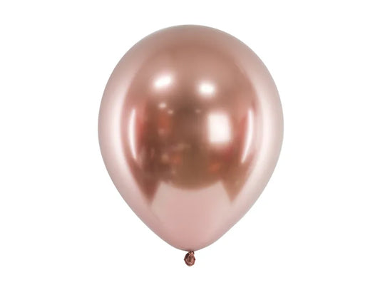 Balony Glossy 30cm, różowe złoto